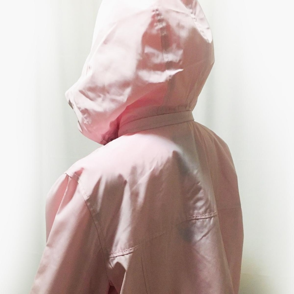 Talbots Drawcord RAINCOAT Delicate Rose Water Resistant - Picture 3 of 11
